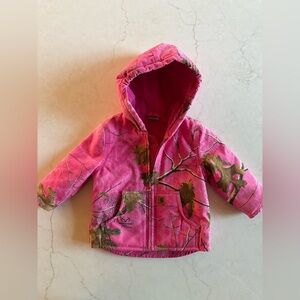 Carhartt Baby Girl Pink Realtree Camo Sherpa-Lined Jacket | 24M